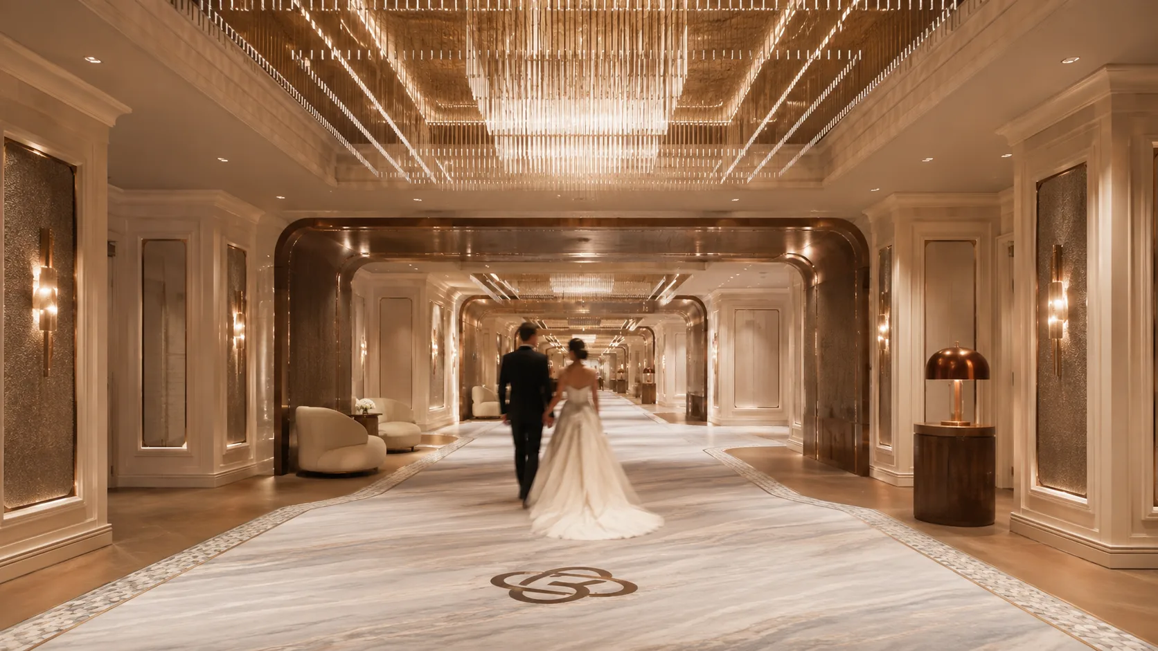 A couple on their wedding day