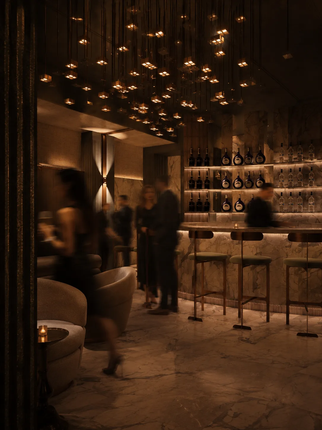 the speakeasy set for a private party
