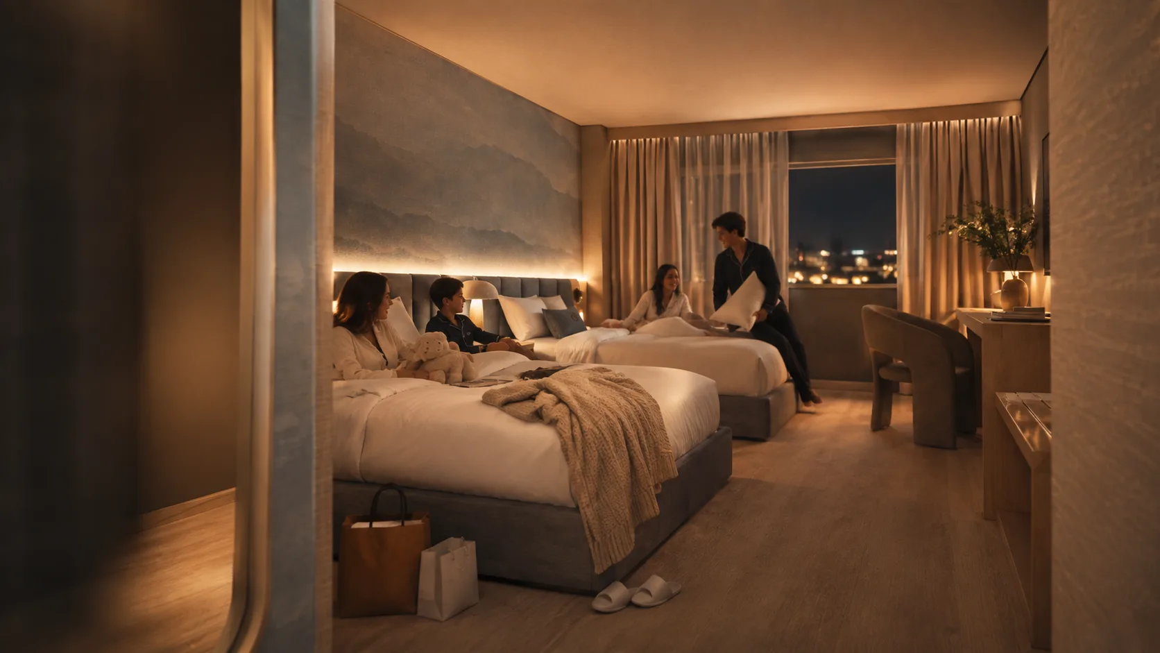 A quiet room above the party