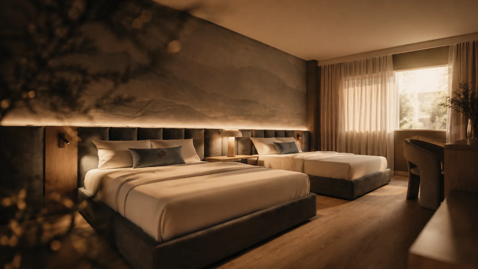 A quiet room above the party